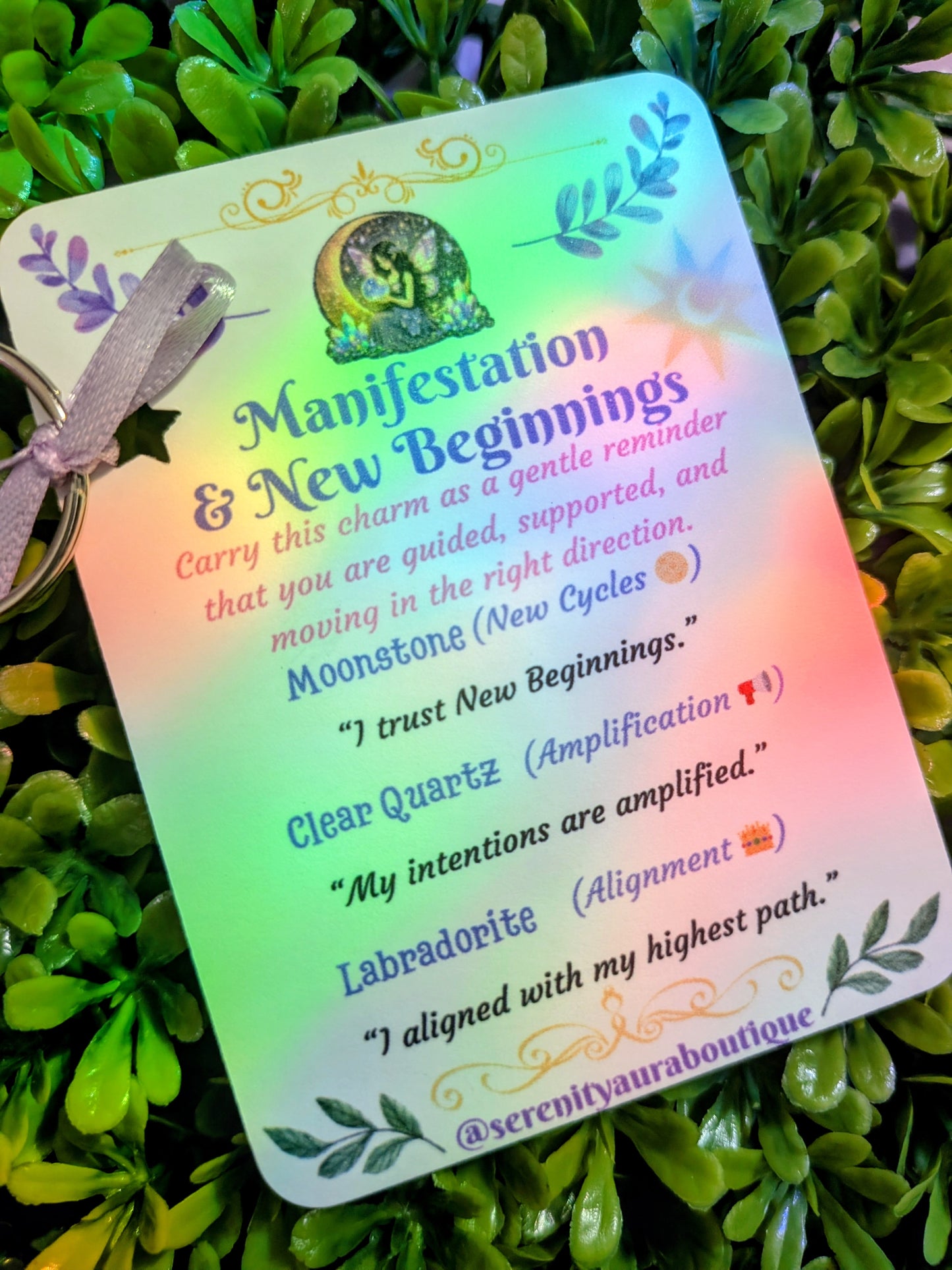 Manifestation & New Beginning Crystal Keychain