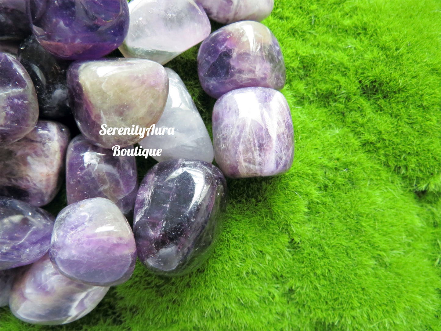Chevron Amethyst Tumbles