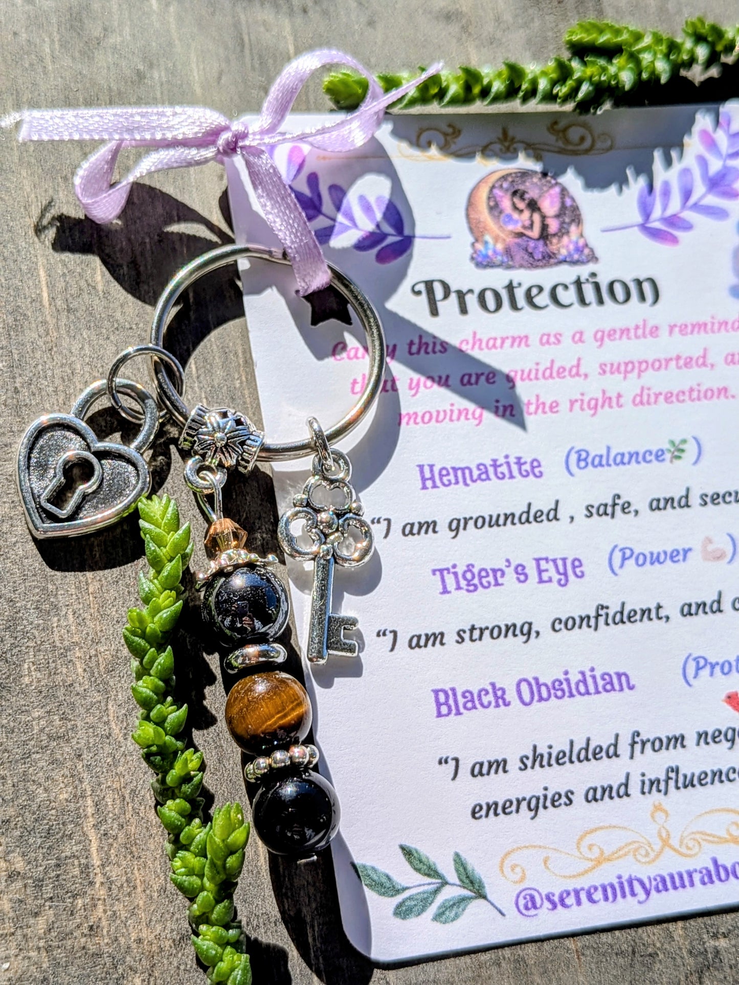 Protection Crystal Keychains