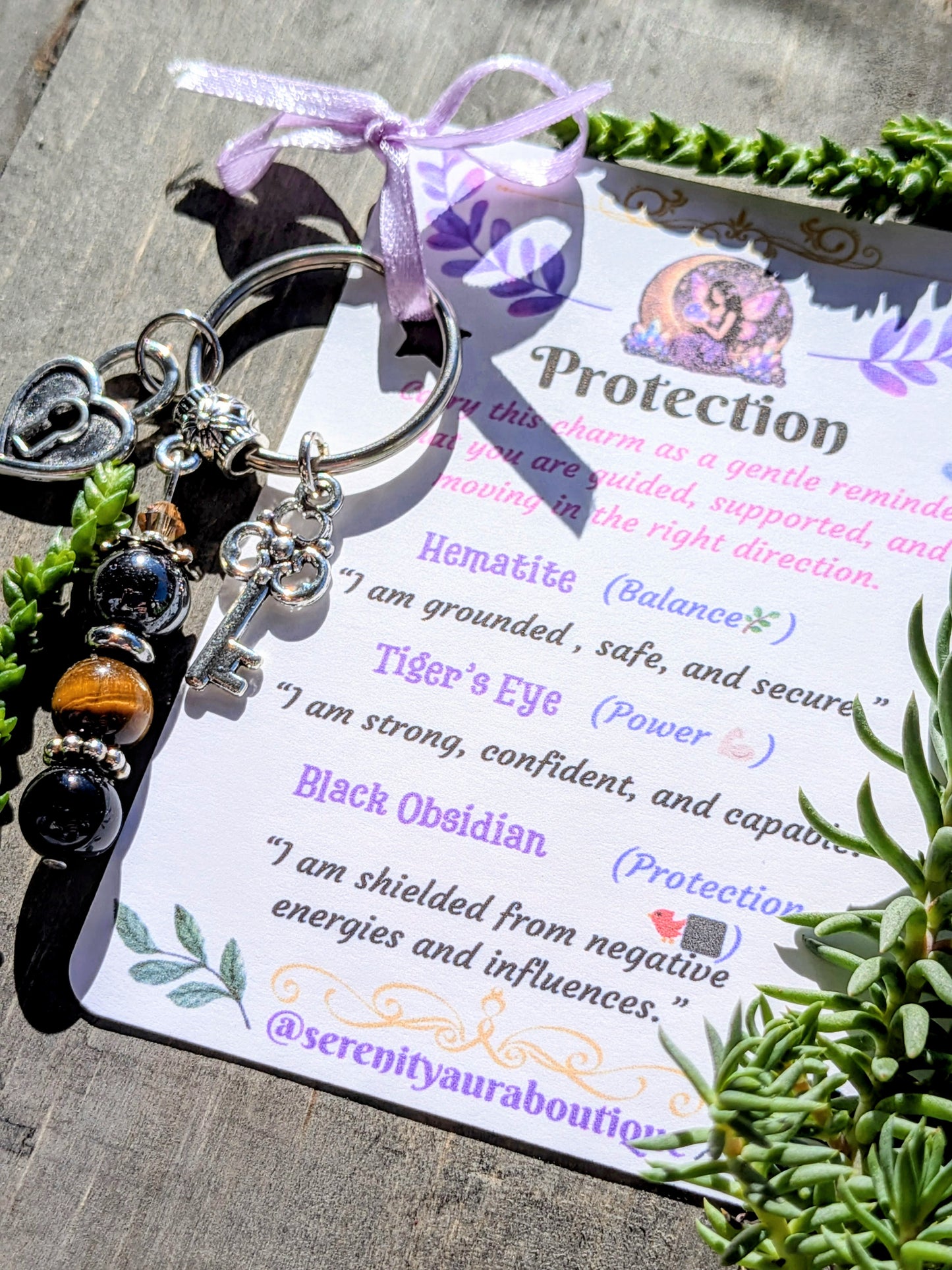 Protection Crystal Keychains