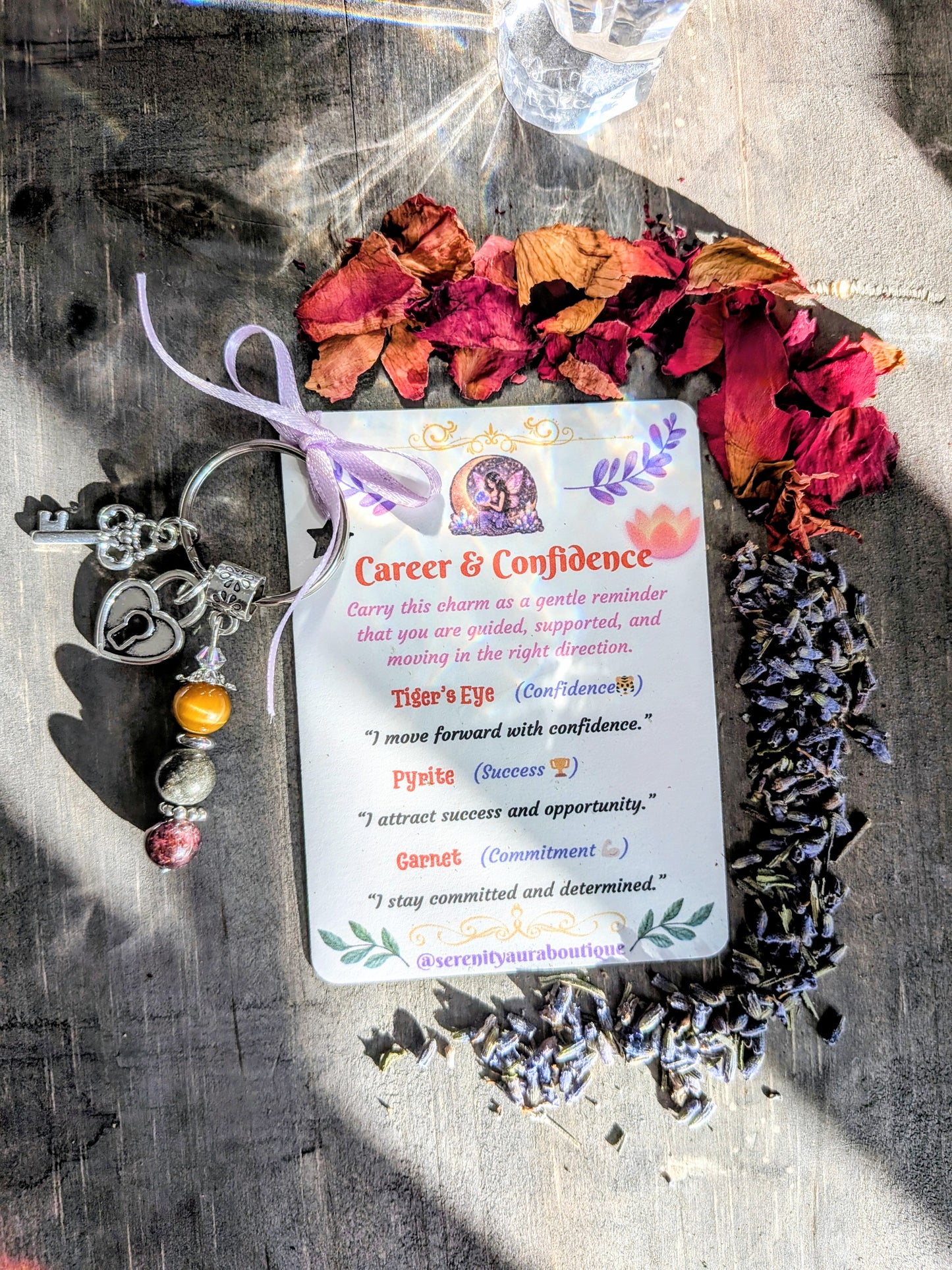 Career Confidence Crystal Keychain