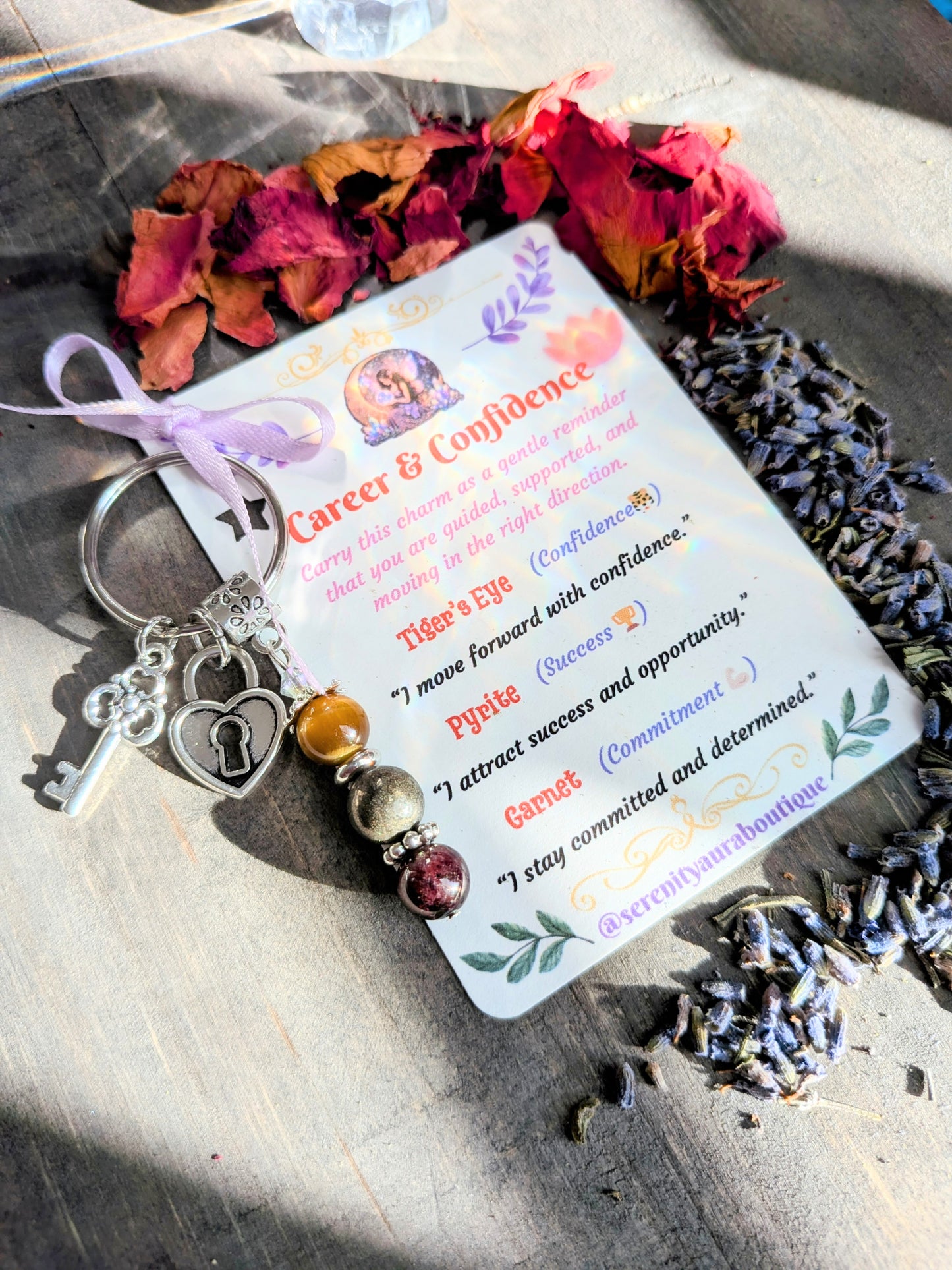 Career Confidence Crystal Keychain