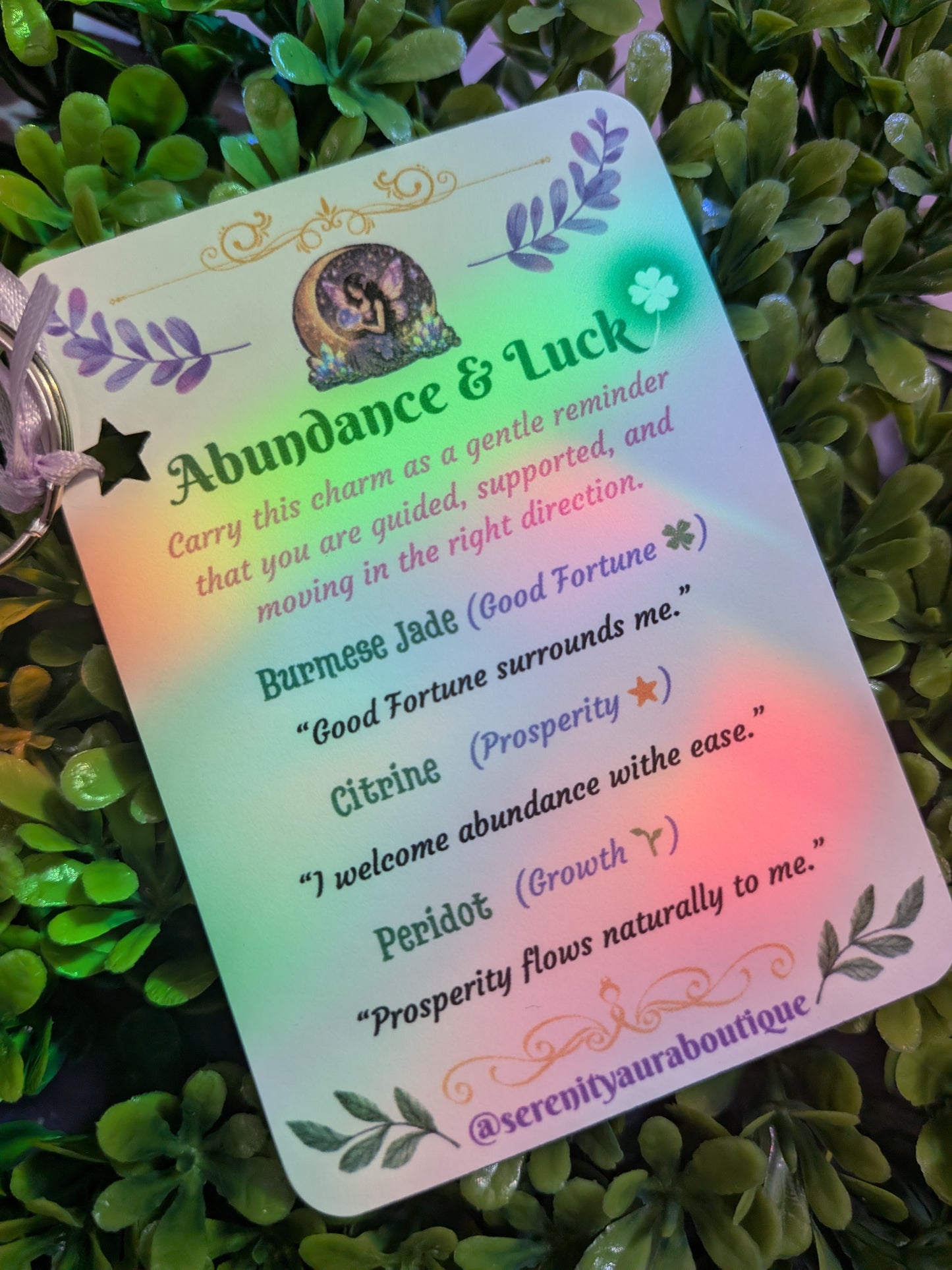 Abundance & Luck Crystal Keychain
