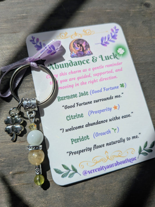 Abundance & Luck Crystal Keychain