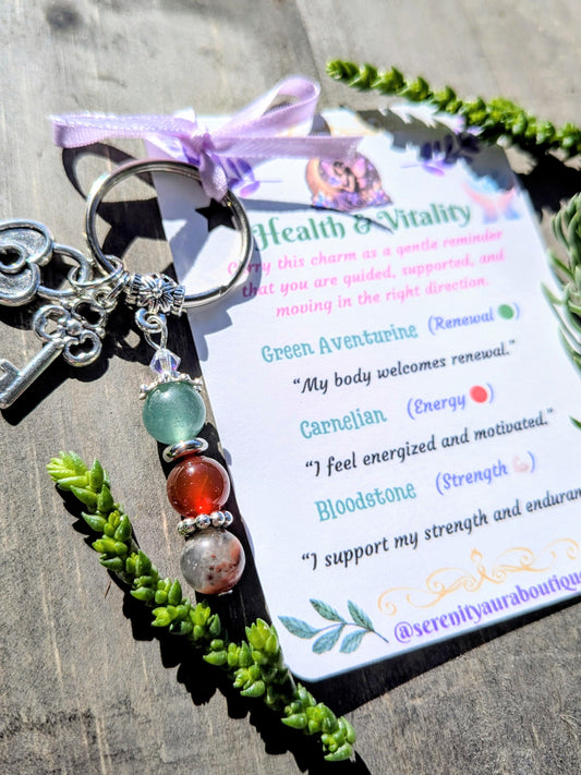 Health & Vitality Crystal Keychain