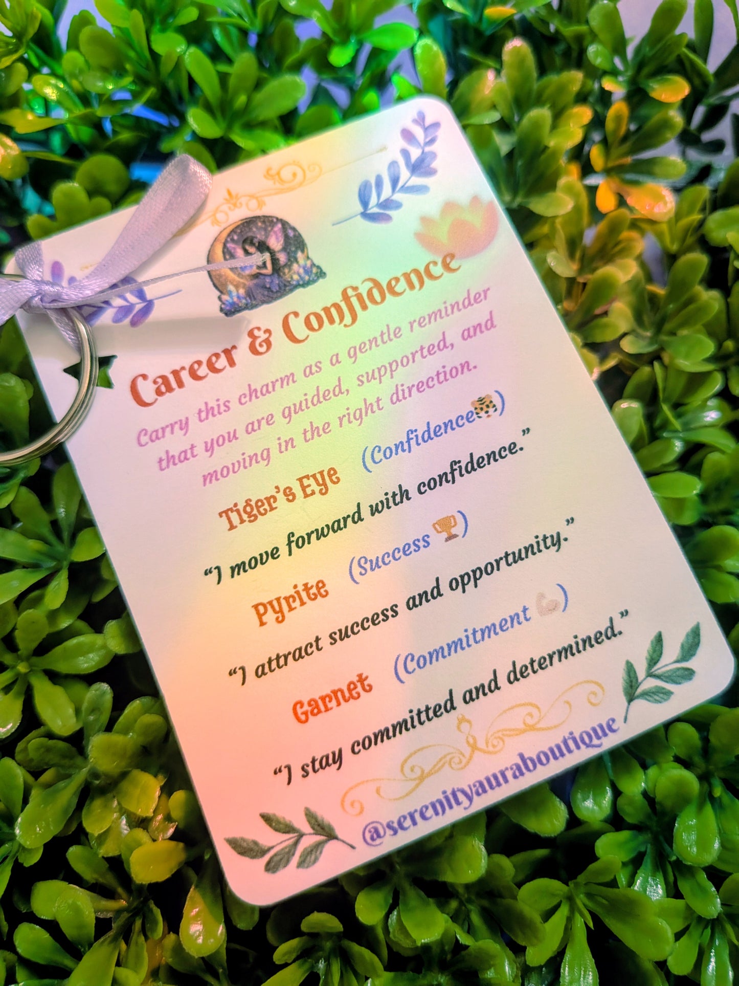 Career Confidence Crystal Keychain