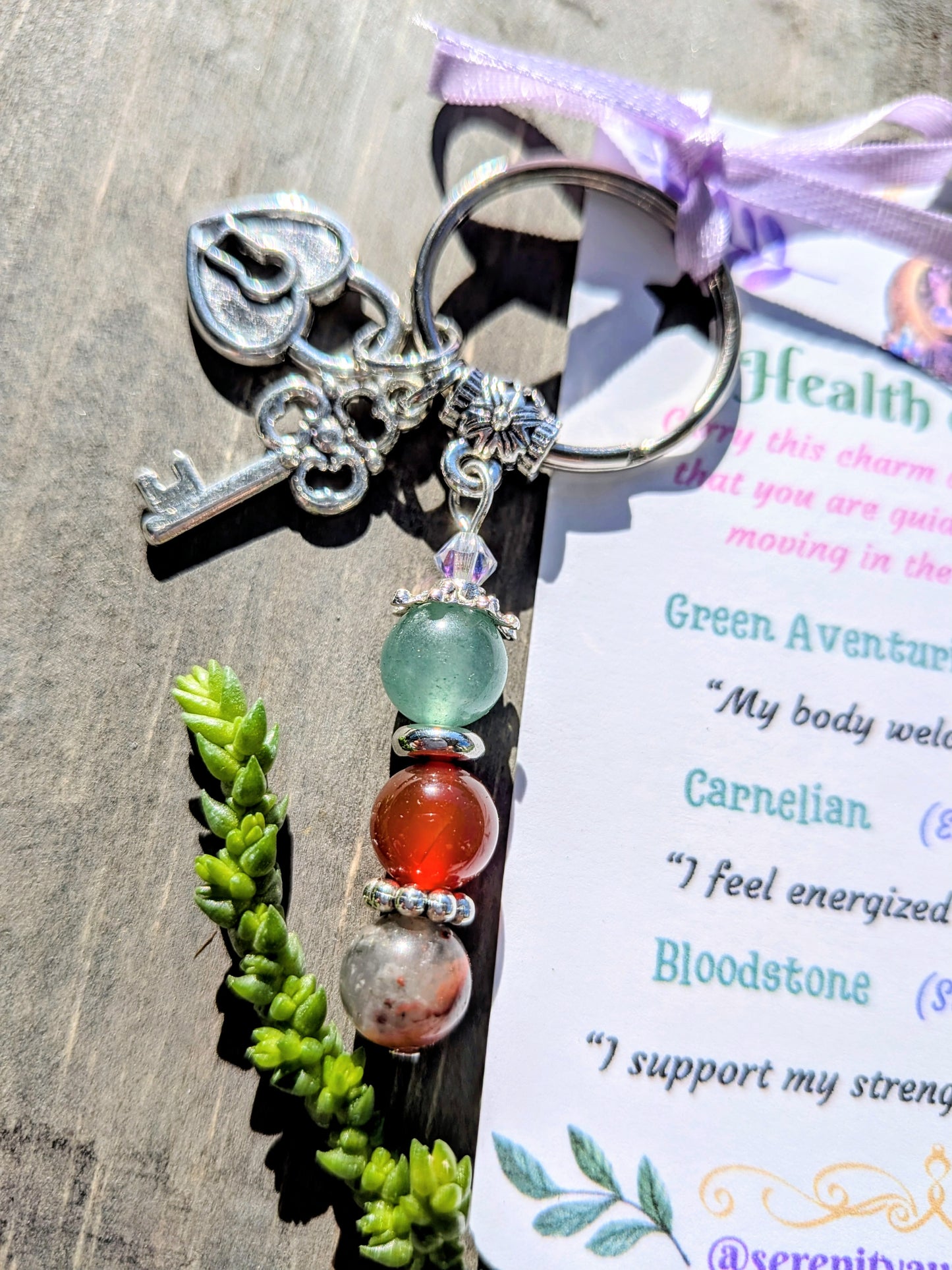 Health & Vitality Crystal Keychain