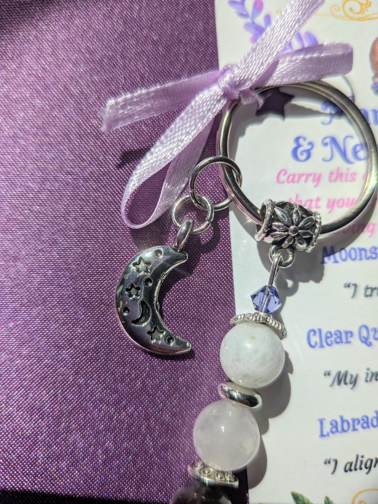 Manifestation & New Beginning Crystal Keychain