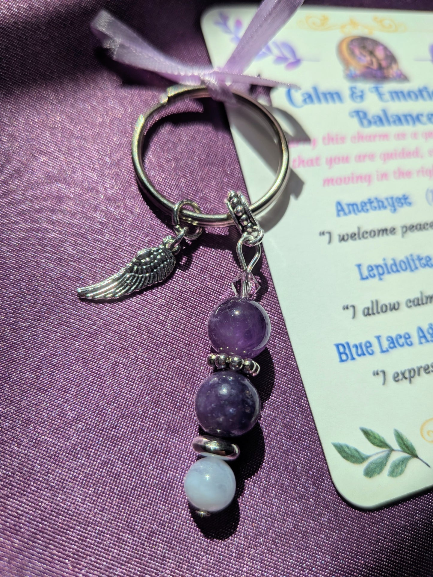 Calm & Emotional Balance Crystal Keychain
