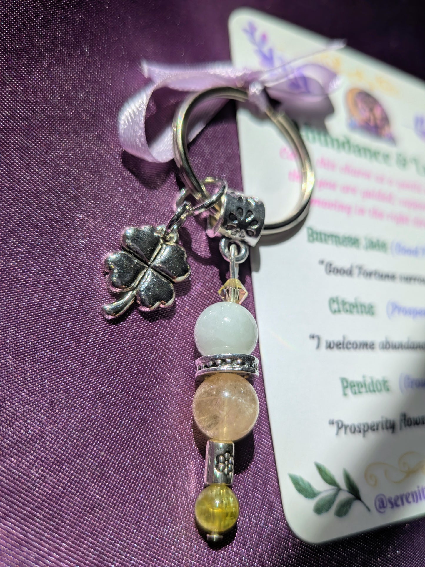 Abundance & Luck Crystal Keychain