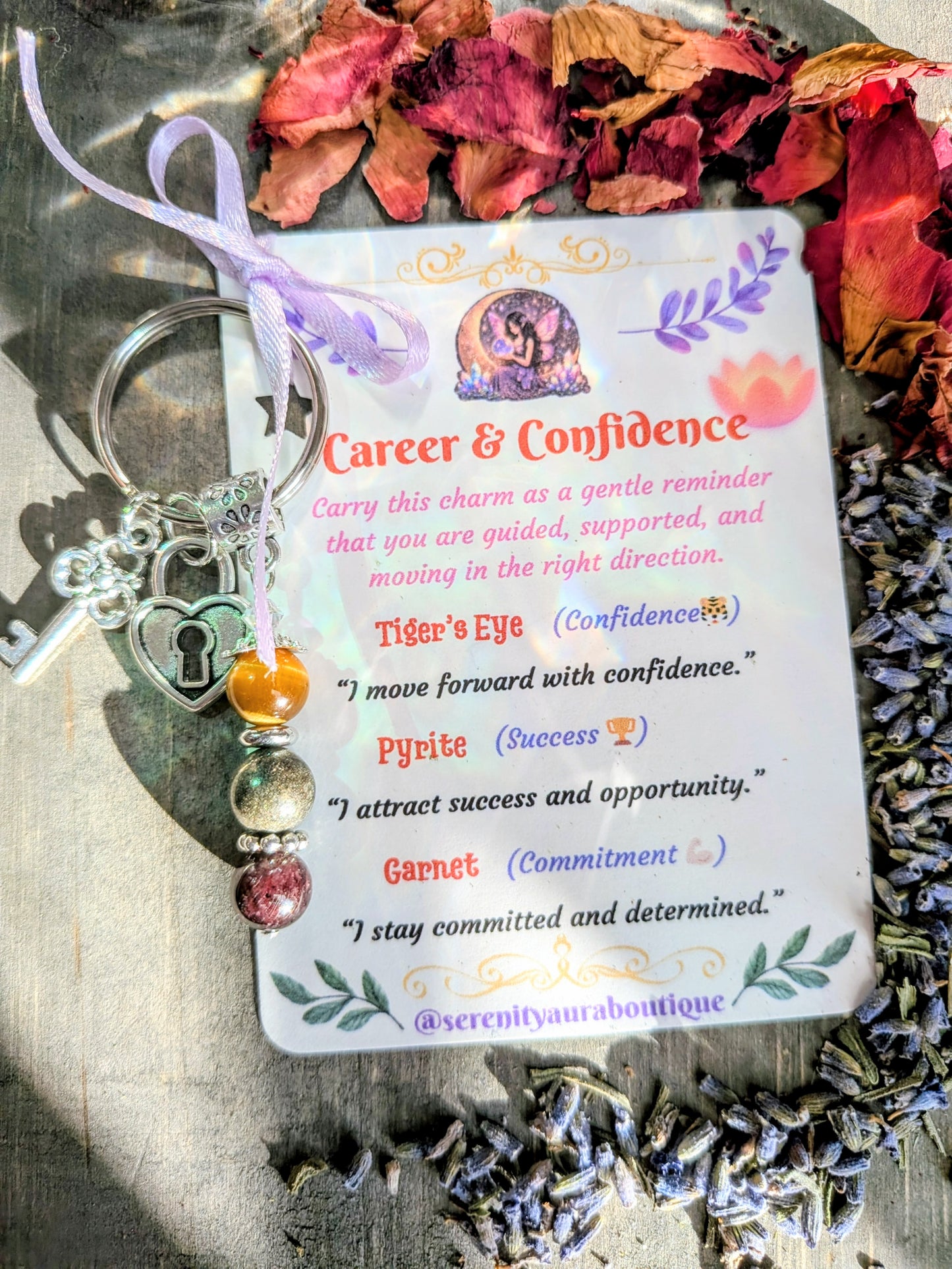 Career Confidence Crystal Keychain