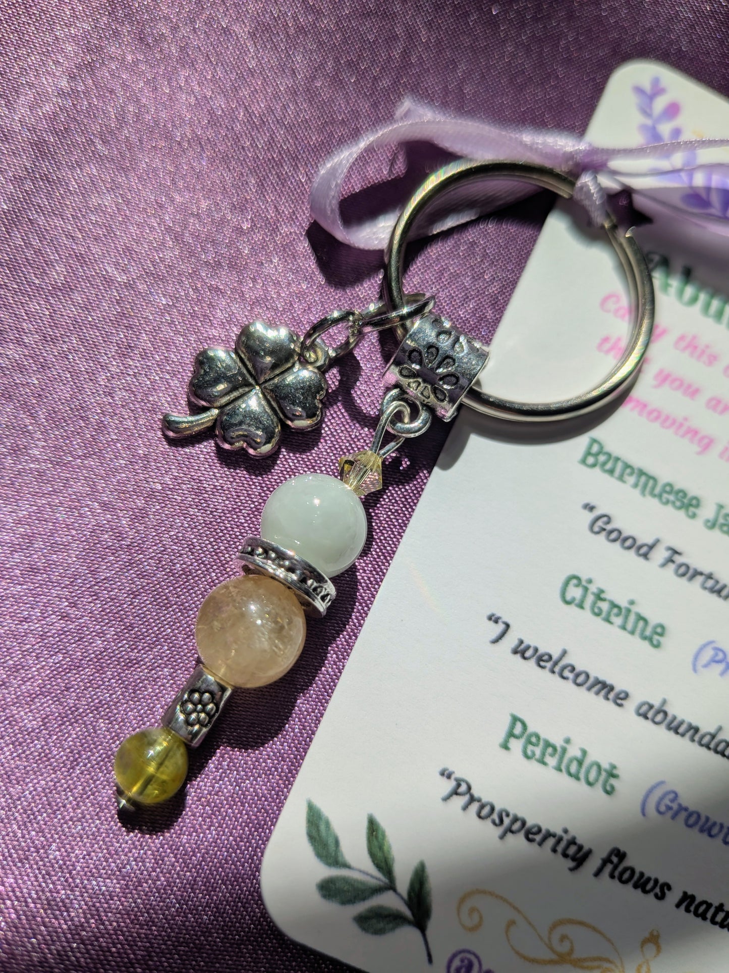 Abundance & Luck Crystal Keychain