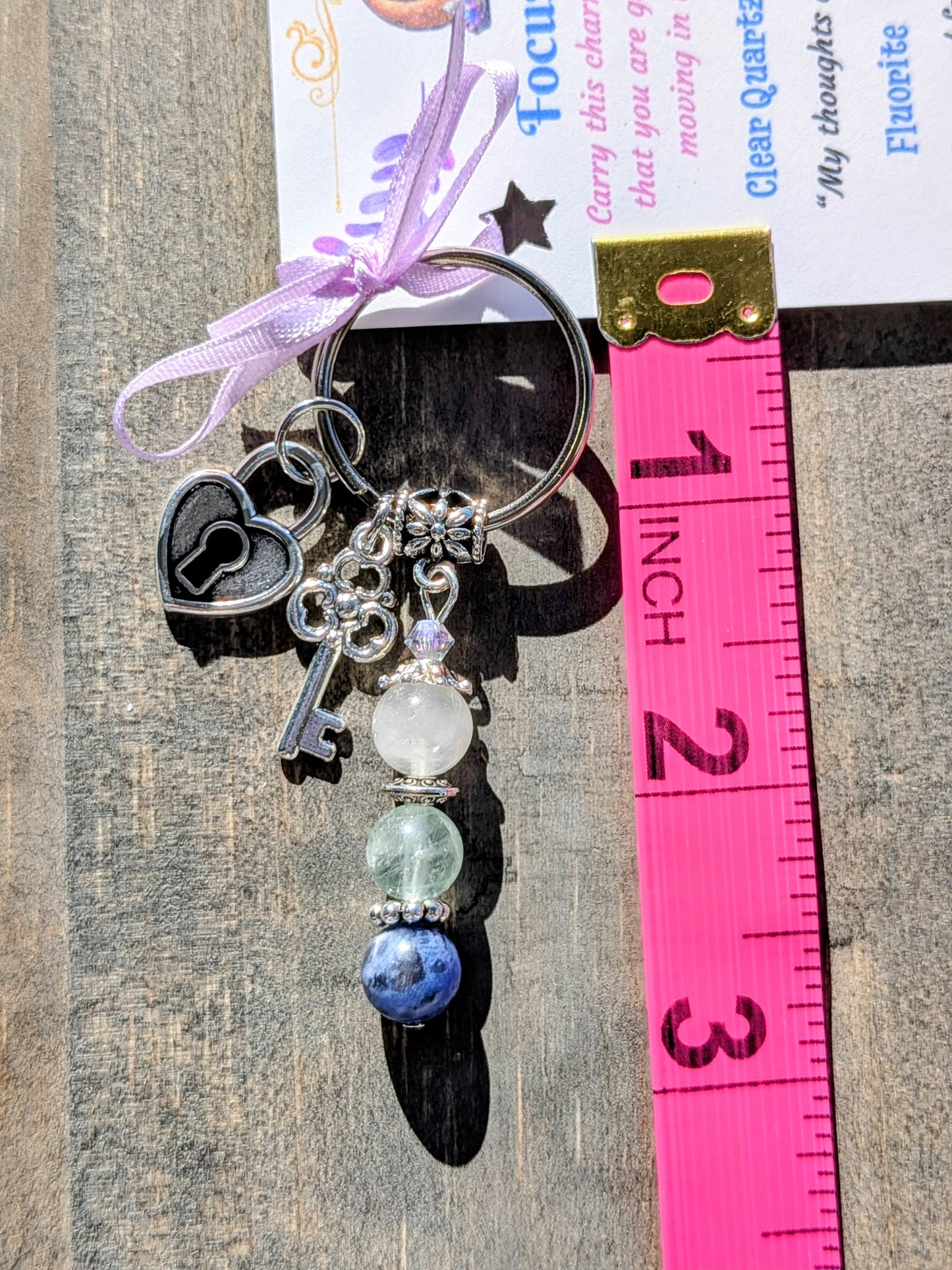 Focus and Clarity Crystal Keychain