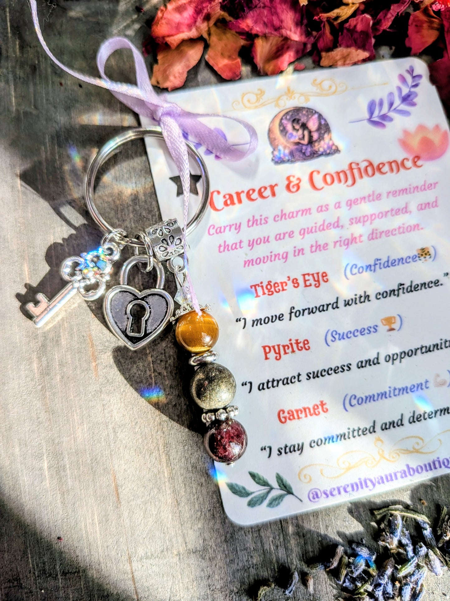 Career Confidence Crystal Keychain