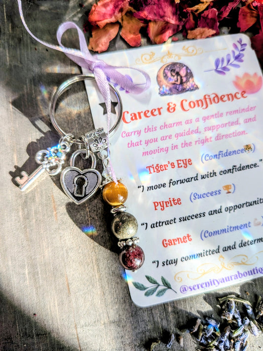 Career Confidence Crystal Keychain