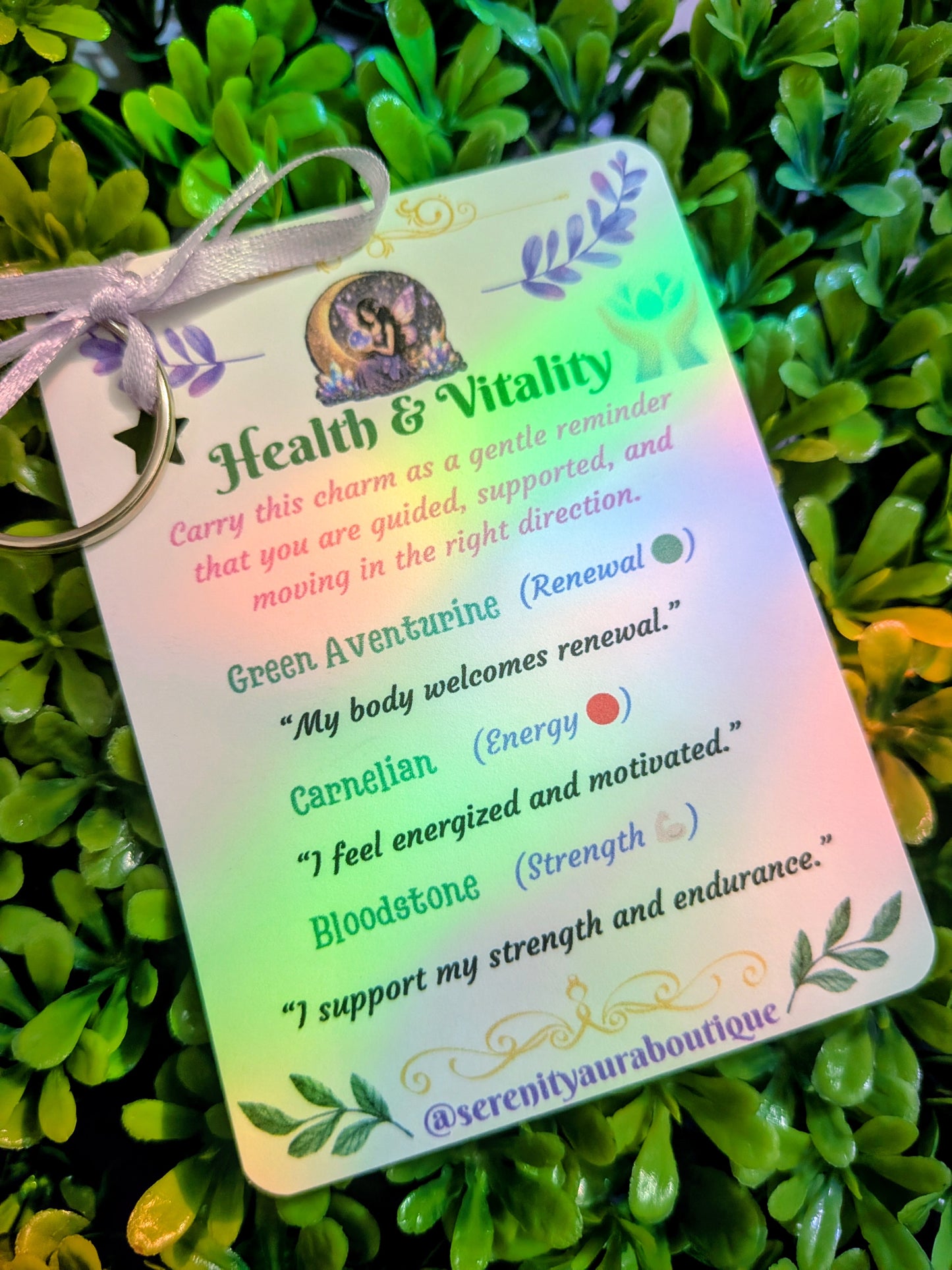 Health & Vitality Crystal Keychain