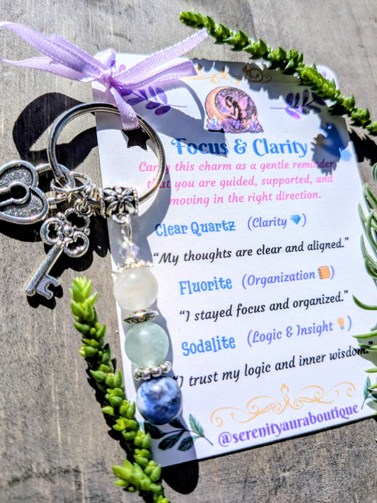 Focus and Clarity Crystal Keychain